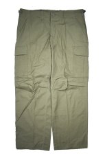 画像1: 60s Used Us Army Cotton Poplin Non Rip Jungle Fatigue Pants Olive (1)