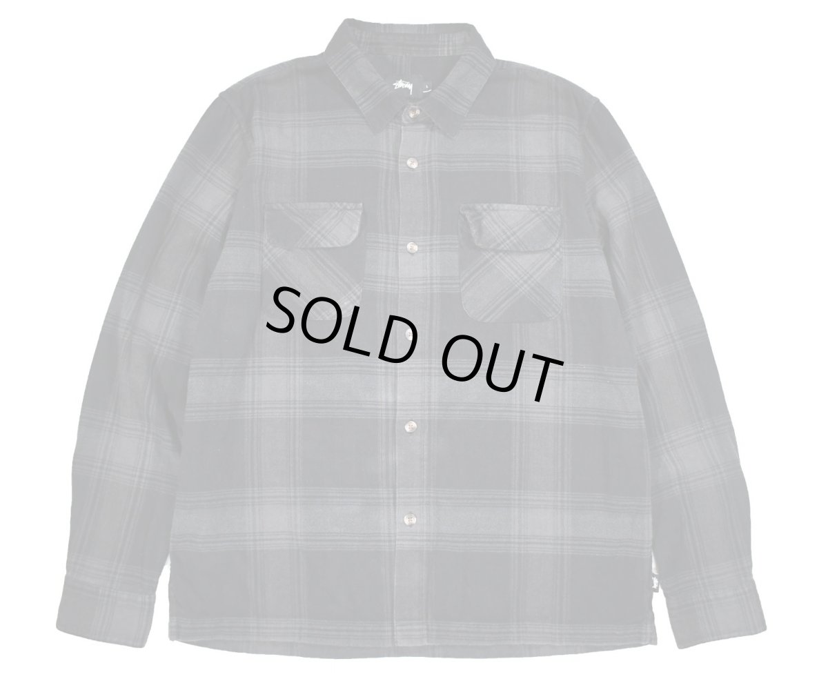 画像1: Used Stussy Plaid Pattern Box Cut Flannel Shirt (1)