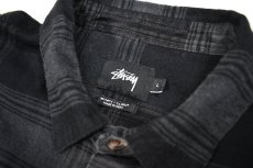 画像4: Used Stussy Plaid Pattern Box Cut Flannel Shirt (4)