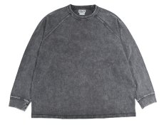 画像1: ONEITA 13oz Heavy Weight Chemical Wash L/S T-Shirts Chemical Black (1)