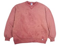 画像1: Used Russell Athletic "Bleach&Sun Fade" Sweat Shirt made in USA (1)