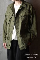 画像6: 60s Used Us Army Rip Stop Poplin Jungle Fatigue Jacket/4th Type (6)