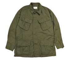 画像1: 60s Used Us Army Rip Stop Poplin Jungle Fatigue Jacket/4th Type (1)