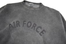 画像2: Used Us Air Force Sweat Shirt Black Over Dye (2)