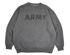 画像1: Used Us Army Sweat Shirt Black Over Dye (1)