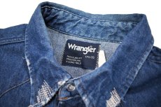 画像5: Used Wrangler Damaged Denim Western shirt (5)