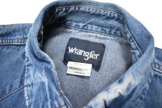 画像4: Used Wrangler Damaged Denim Western shirt (4)