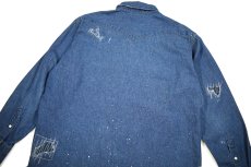 画像6: Used Wrangler Damaged Denim Western shirt (6)