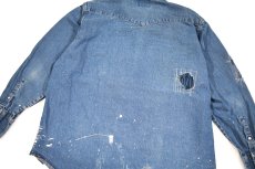 画像6: Used Wrangler Damaged Denim Western shirt (6)