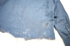 画像7: Used Wrangler Damaged Denim Western shirt (7)