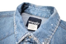 画像5: Used Wrangler Damaged Denim Western shirt (5)