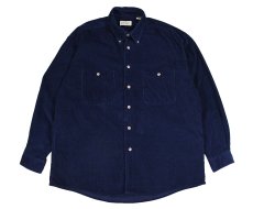 画像1: Used St John's Bay Corduroy Shirt Navy (1)