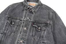 画像2: Used Levi's 70506 Denim Trucker Jacket Black made in USA リーバイス (2)