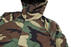 画像2: Used Us Army Chemical Protective Coat Woodland Camo (2)