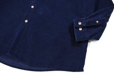 画像3: Used St John's Bay Corduroy Shirt Navy (3)