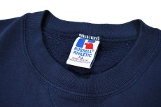 画像4: Used Russell Athletic Blank Sweat Shirt Navy made in USA (4)