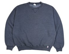 画像1: Used Russell Athletic Blank Sweat Shirt Navy (1)