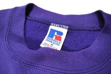 画像4: Used Russell Athletic Blank Sweat Shirt Purple made in USA (4)