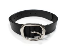 画像1: made in ASAKUSA Leather Belt Black (1)