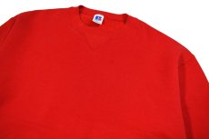 画像2: Used Russell Athletic Blank Sweat Shirt Red made in USA (2)