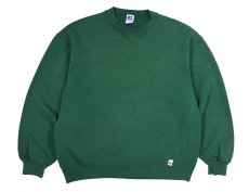 画像1: Used Russell Athletic Blank Sweat Shirt Green made in USA (1)