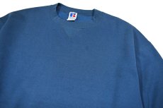 画像2: Used Russell Athletic Blank Sweat Shirt Blue made in USA (2)