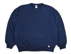 画像1: Used Russell Athletic Blank Sweat Shirt Navy made in USA (1)