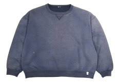 画像1: Used Russell Athletic Blank Sweat Shirt Fade Navy (1)