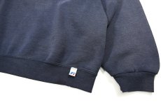 画像3: Used Russell Athletic Blank Sweat Shirt Fade Navy (3)