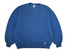 画像1: Used Russell Athletic Blank Sweat Shirt Blue made in USA (1)