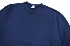 画像2: Used Russell Athletic Blank Sweat Shirt Navy made in USA (2)