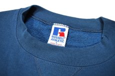 画像4: Used Russell Athletic Blank Sweat Shirt Blue made in USA (4)