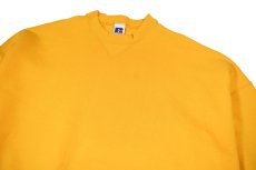 画像2: Used Russell Athletic Blank Sweat Shirt Yellow (2)