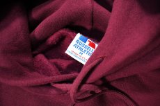 画像4: Used Russell Athletic Blank Sweat Hoodie Burgundy made in USA (4)