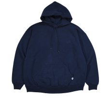 画像1: Used Russell Athletic Blank Sweat Hoodie Navy (1)