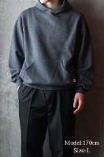 画像6: Used Russell Athletic Damaged Sweat Hoodie Charcoal made in USA (6)