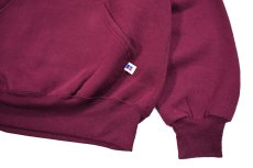 画像3: Used Russell Athletic Blank Sweat Hoodie Burgundy made in USA (3)