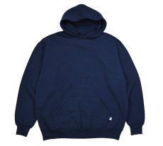 画像1: Used Russell Athletic Blank Sweat Hoodie Navy (1)