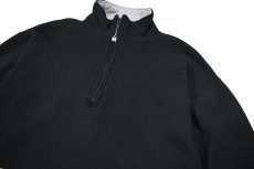 画像2: Used Russell Athletic Blank Quarter Zip Sweat Shirt Black/Grey made in USA (2)