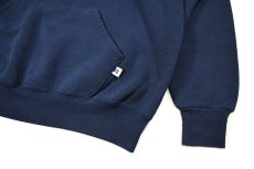 画像3: Used Russell Athletic Blank Sweat Hoodie Navy (3)