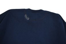 画像6: Used Russell Athletic Damaged Henley Neck Sweat Shirt Navy made in USA (6)