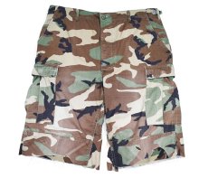 画像1: Used Us Army Rip Stop Customized Combat Jorts Woodland Camo (1)