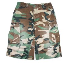 画像1: Used Us Army Rip Stop Customized Combat Jorts Woodland Camo (1)