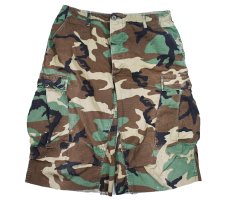 画像1: Used Us Army Rip Stop Customized Combat Jorts Woodland Camo (1)