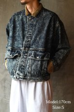 画像7: 80s Used Levi's 75073-0227 Denim Jacket Chemical Wash made in USA リーバイス (7)