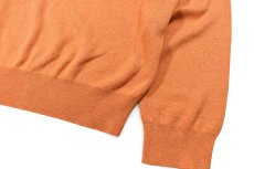 画像3: Deadstock Polo Ralph Lauren V-Neck Knit Sweater Orange ラルフローレン (3)