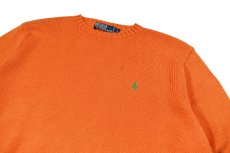 画像2: Used Polo Ralph Lauren Crew Neck Knit Sweater Orange ラルフローレン (2)