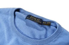 画像4: Used Polo Ralph Lauren Crew Neck Knit Sweater Sax ラルフローレン (4)