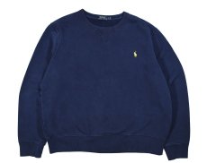 画像1: Used Polo Ralph Lauren Crew Neck Sweat Shirt Navy (1)