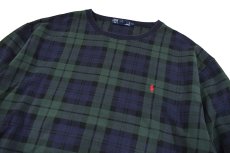 画像2: Used Polo Ralph Lauren Crew Neck Sweat Shirt Black Watch (2)